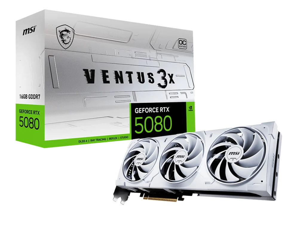 16GB MSI RTX 5080 VENTUS 3X OC WHITE GPU